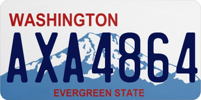 WA license plate AXA4864