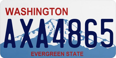 WA license plate AXA4865