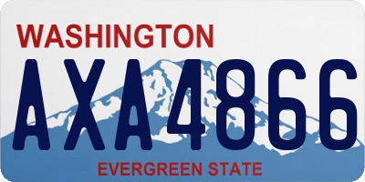 WA license plate AXA4866