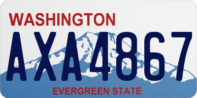 WA license plate AXA4867