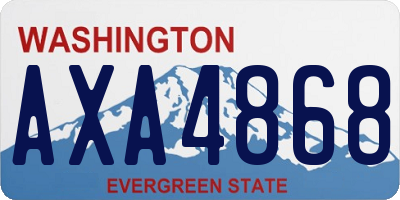 WA license plate AXA4868