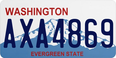WA license plate AXA4869
