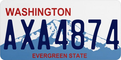 WA license plate AXA4874