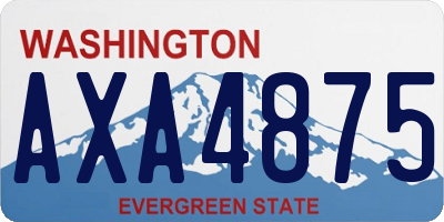WA license plate AXA4875