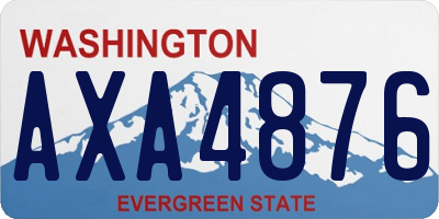 WA license plate AXA4876