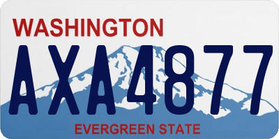WA license plate AXA4877