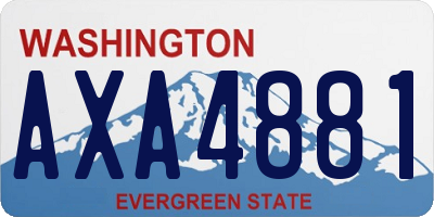 WA license plate AXA4881