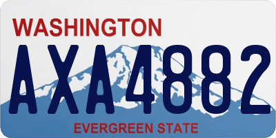 WA license plate AXA4882