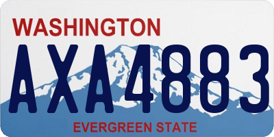 WA license plate AXA4883