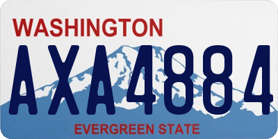 WA license plate AXA4884