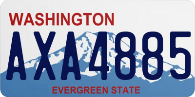 WA license plate AXA4885