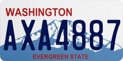 WA license plate AXA4887