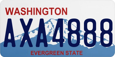 WA license plate AXA4888
