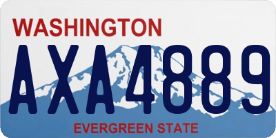 WA license plate AXA4889