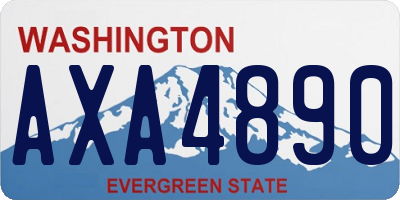 WA license plate AXA4890