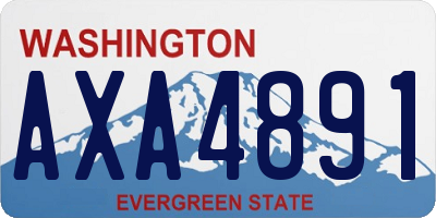 WA license plate AXA4891