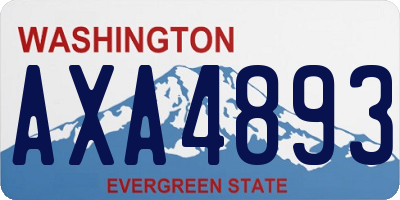 WA license plate AXA4893