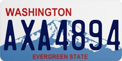 WA license plate AXA4894