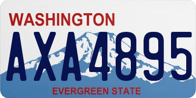 WA license plate AXA4895