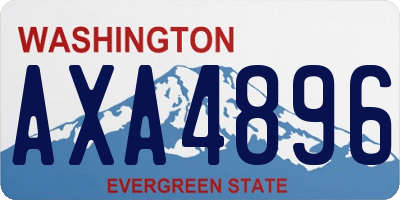 WA license plate AXA4896