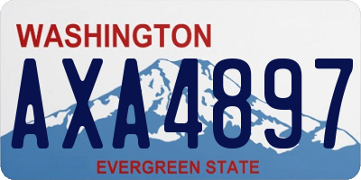 WA license plate AXA4897