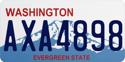 WA license plate AXA4898