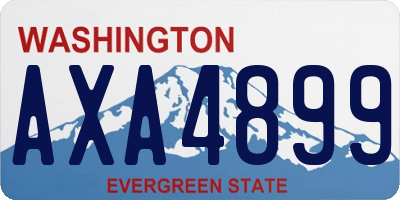 WA license plate AXA4899