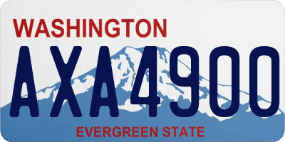 WA license plate AXA4900