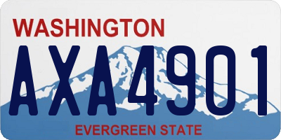 WA license plate AXA4901