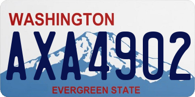 WA license plate AXA4902