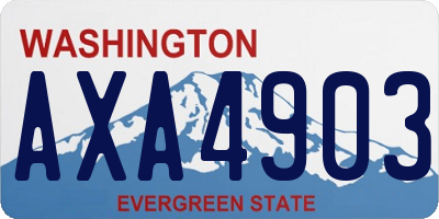 WA license plate AXA4903