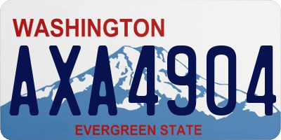 WA license plate AXA4904