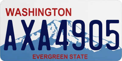 WA license plate AXA4905