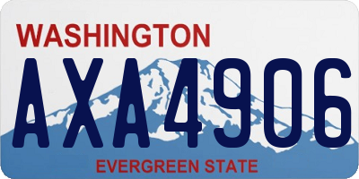 WA license plate AXA4906