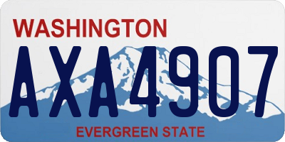 WA license plate AXA4907