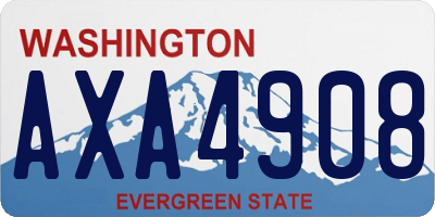 WA license plate AXA4908
