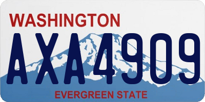 WA license plate AXA4909
