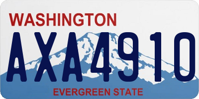 WA license plate AXA4910