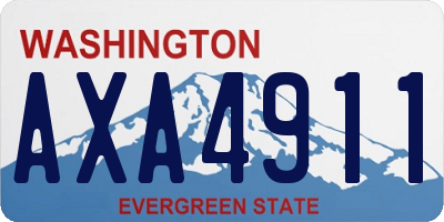 WA license plate AXA4911