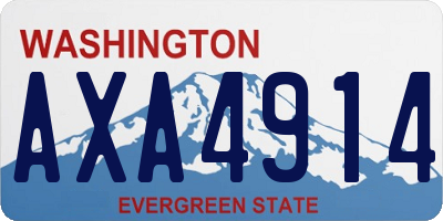WA license plate AXA4914