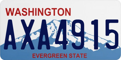 WA license plate AXA4915