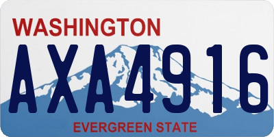 WA license plate AXA4916
