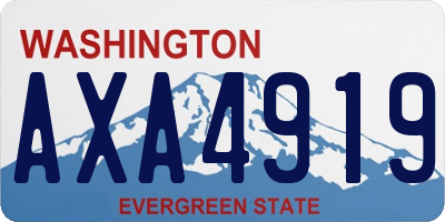 WA license plate AXA4919