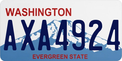 WA license plate AXA4924