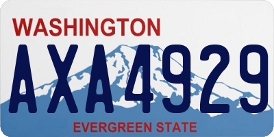 WA license plate AXA4929