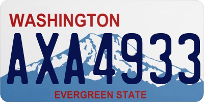WA license plate AXA4933