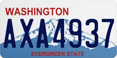 WA license plate AXA4937