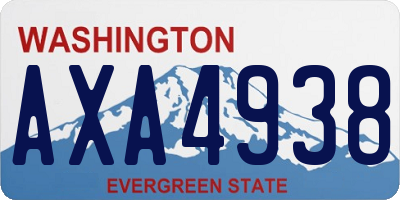 WA license plate AXA4938