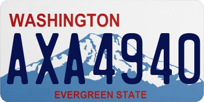 WA license plate AXA4940