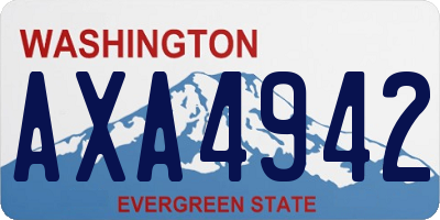 WA license plate AXA4942